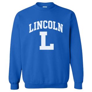 Lincoln HS royal blue sweatshirt